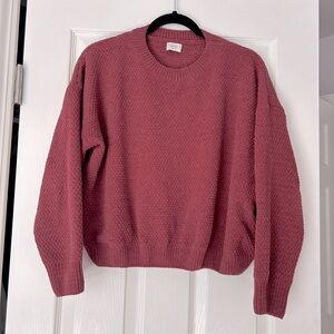 Common Threads Women's Petite Cropped Sweater Dusty Rose Pink MP/LP